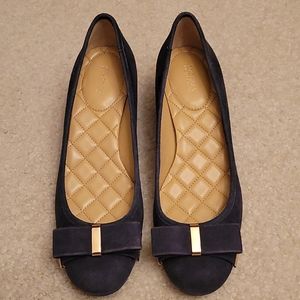 Michael Kors Suede Bow Block Heel